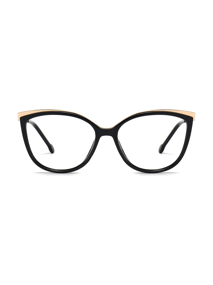 Baltasaru Glasses Cat-eye Eyeglasses - Gold-Black