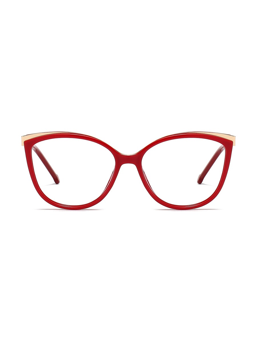 Baltasaru Glasses Cat-eye Eyeglasses - Gold-Red