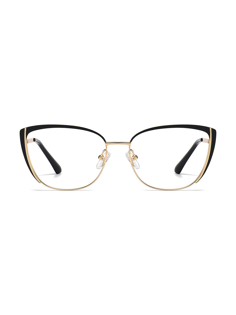 Emery Glasses Cat-eye Eyeglasses - Gold-Black