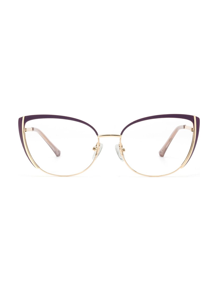 Emery Glasses Cat-eye Eyeglasses - Gold-Purple