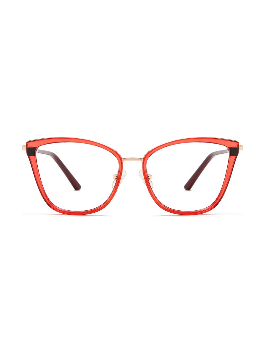 Eupraxia Glasses Cat-eye Eyeglasses - Brick/Red