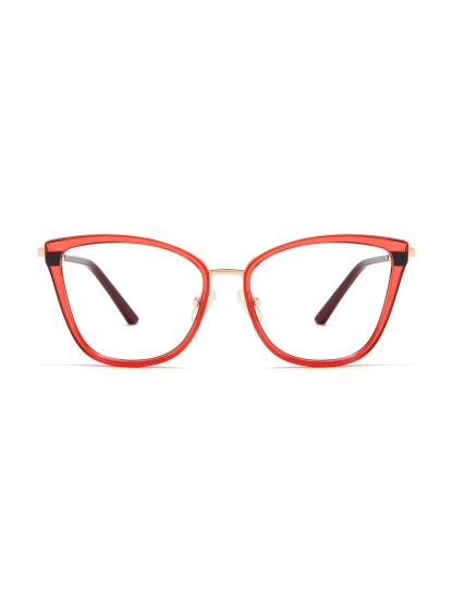 Eupraxia Glasses Cat-eye Eyeglasses - Brick/Red