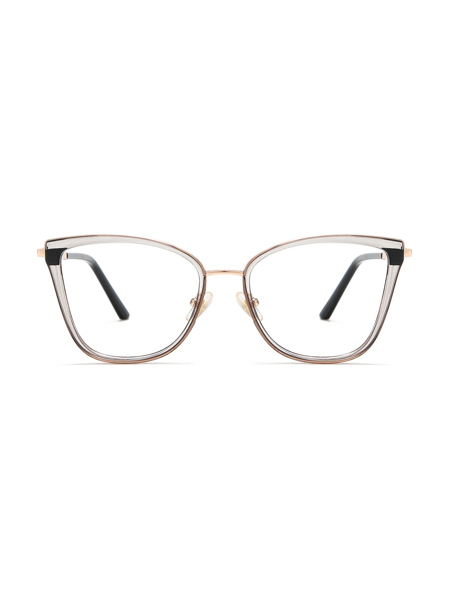 Eupraxia Glasses Cat-eye Eyeglasses - Clear/Grey