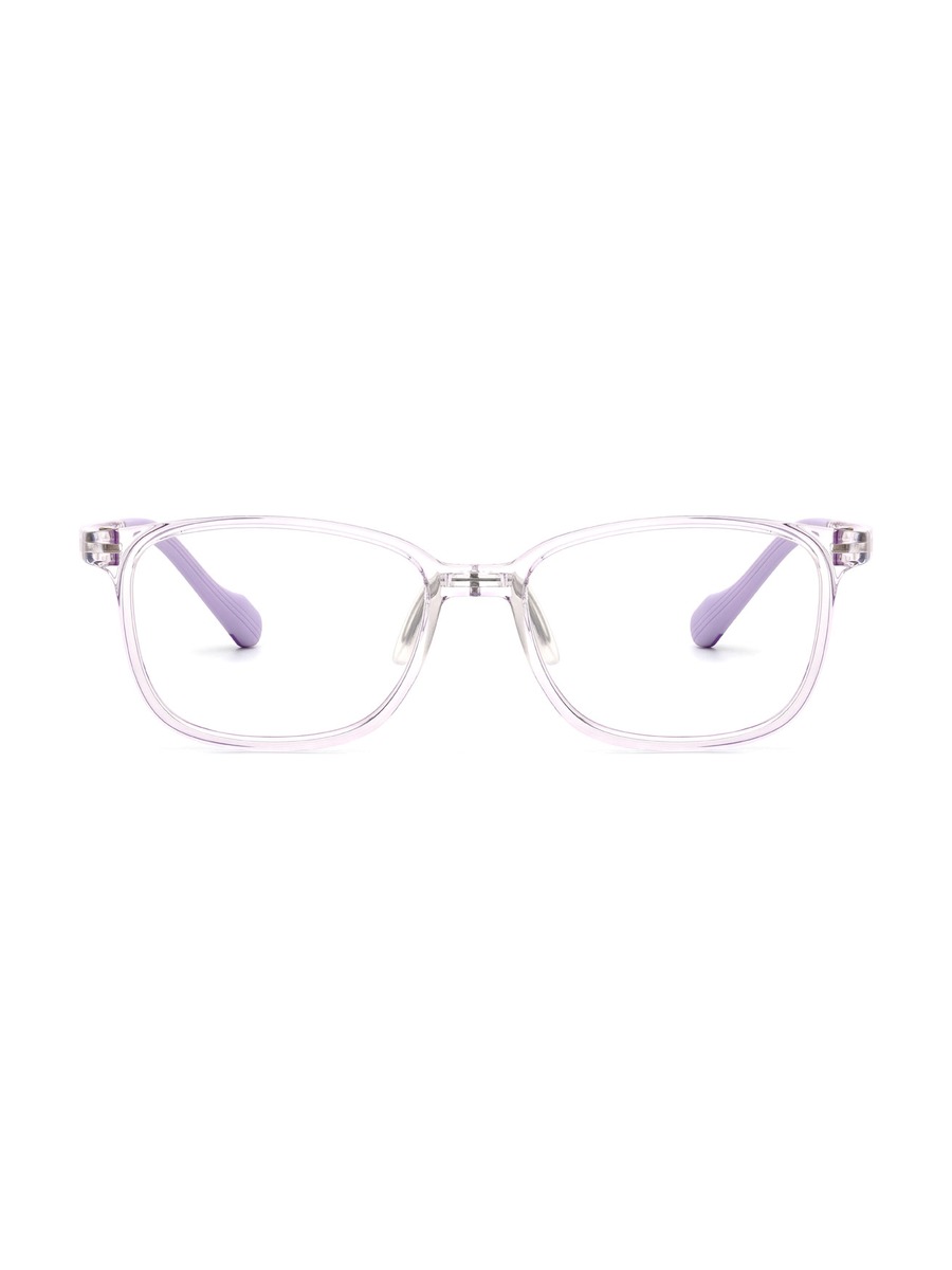 Fareed (Age 7-9) Glasses Rectangle Eyeglasses - Clear-Purple