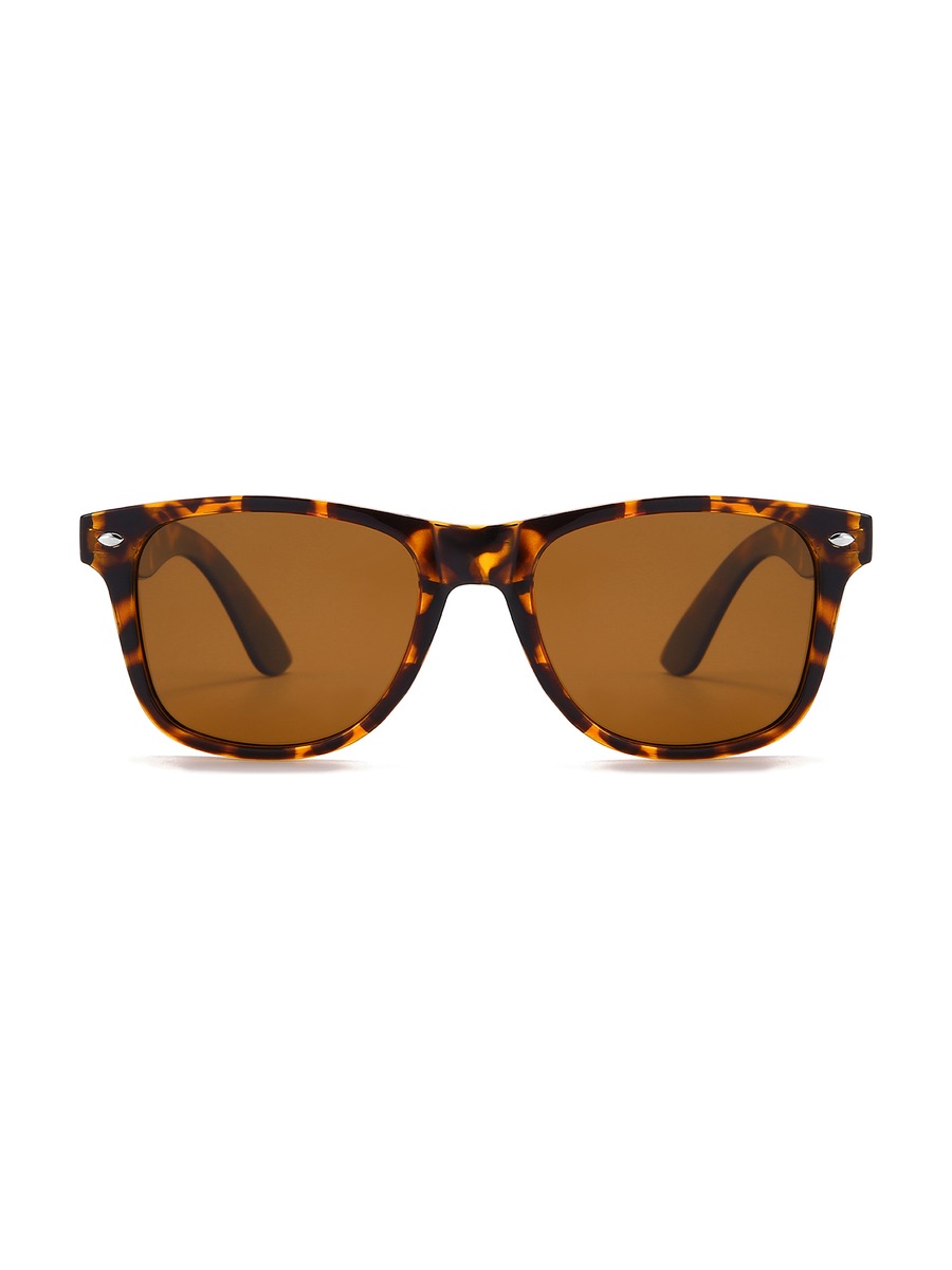 Fernando Glasses Rectangle Sunglasses - Tortoiseshell/Brown