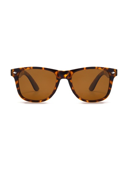 Fernando Glasses Rectangle Sunglasses - Tortoiseshell/Brown