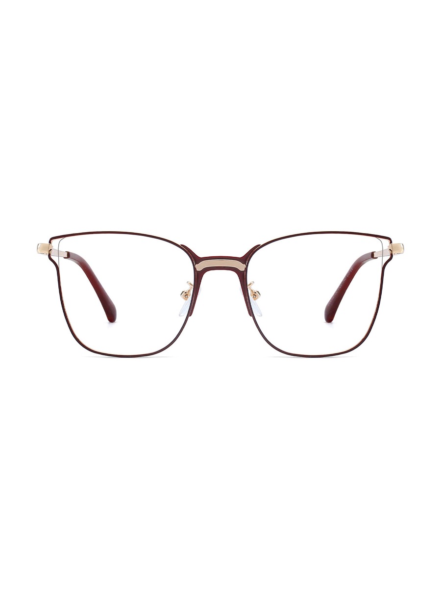 Frode Glasses Square Eyeglasses - Burgundy