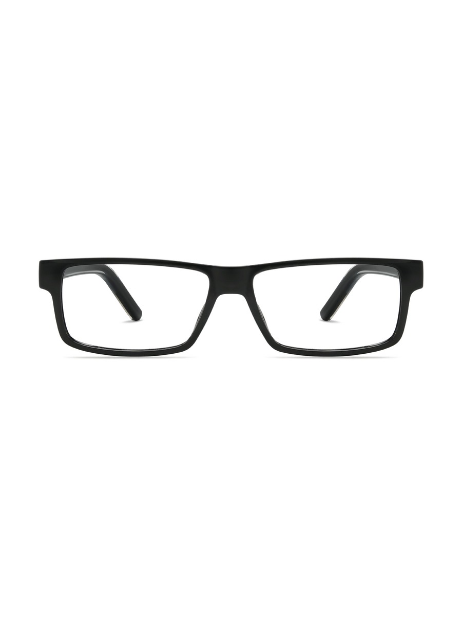 Hezekiah Glasses Rectangle Eyeglasses - Black
