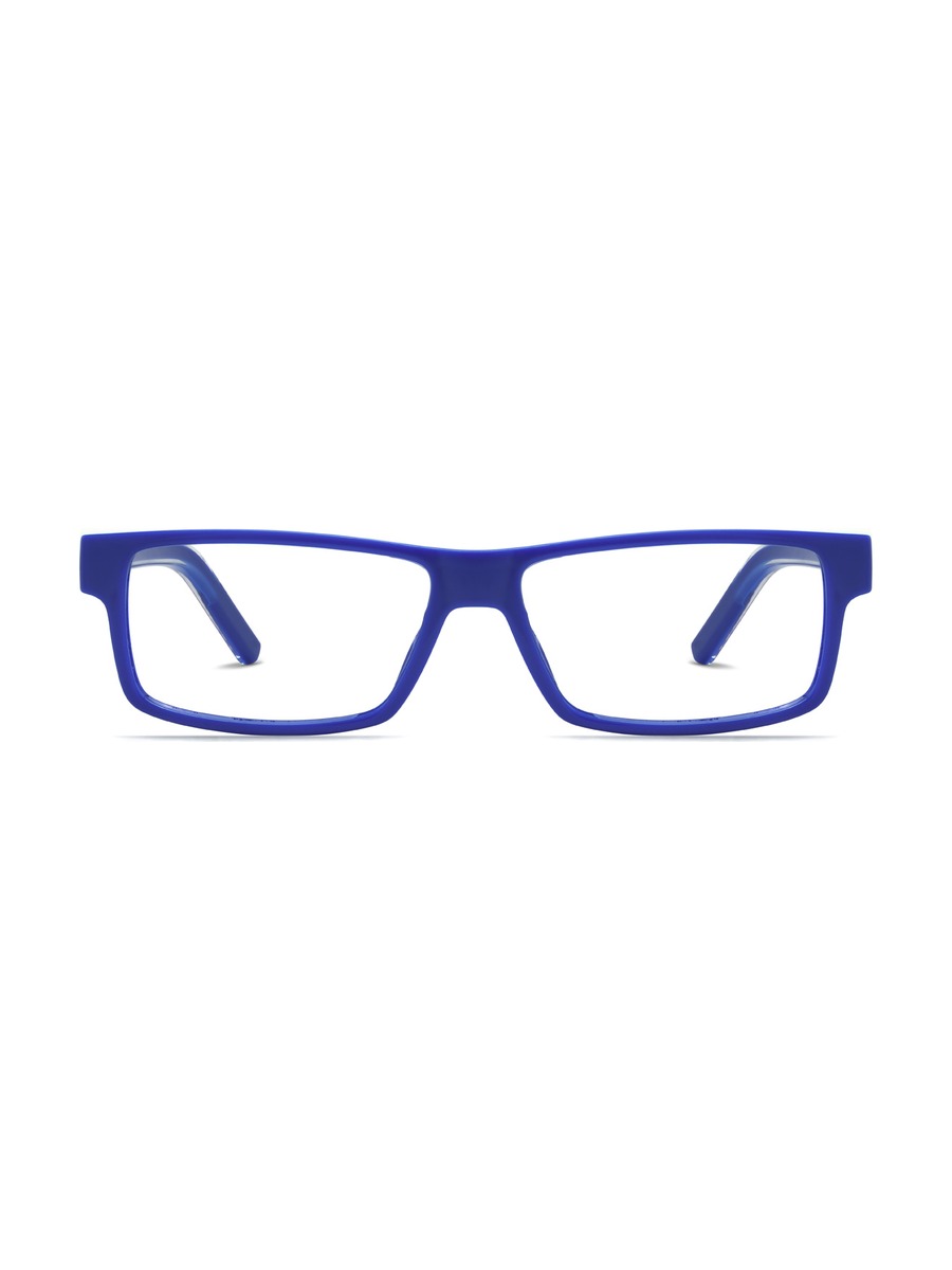 Hezekiah Glasses Rectangle Eyeglasses - Blue