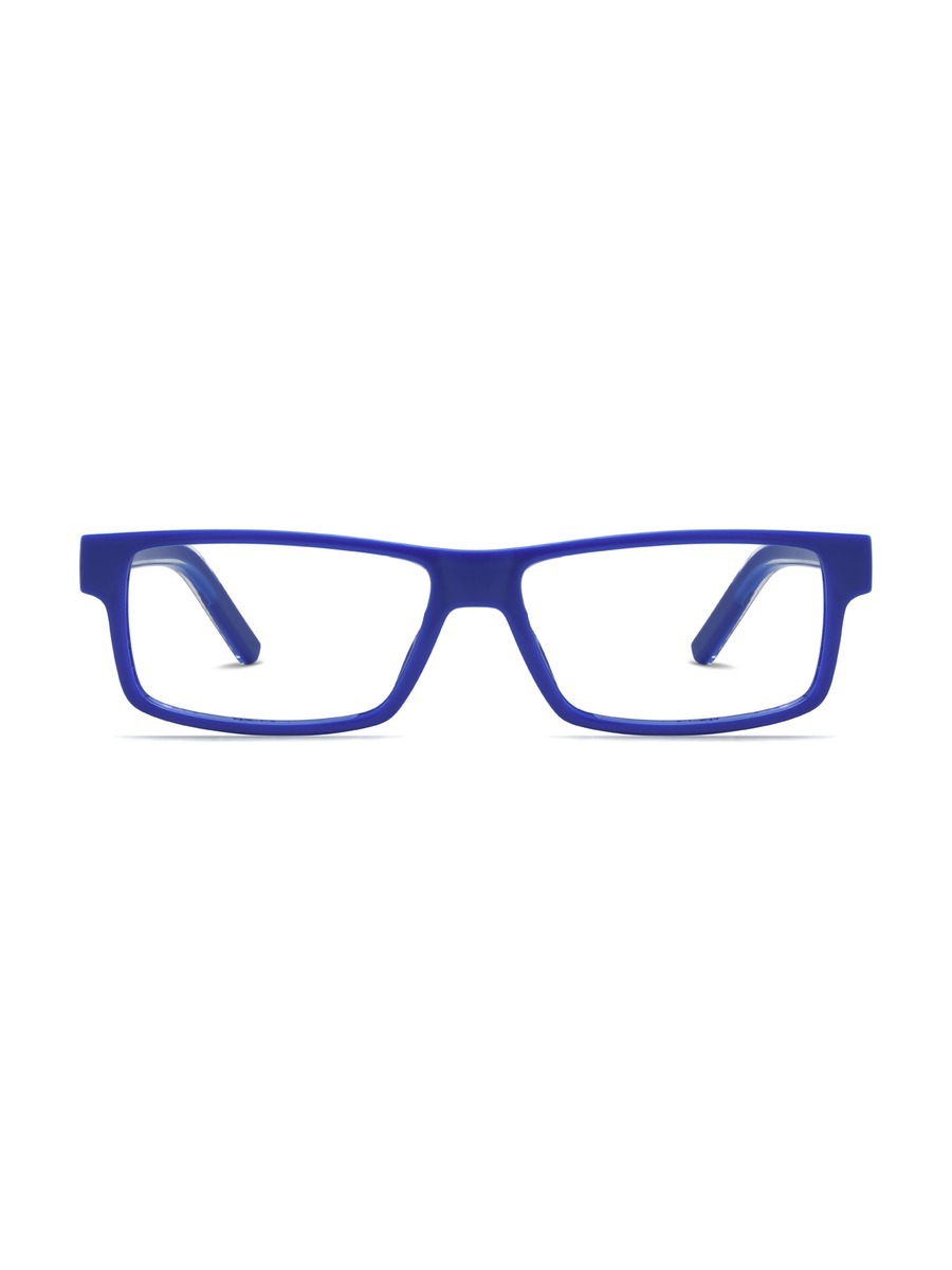 Hezekiah Glasses Rectangle Eyeglasses - Blue