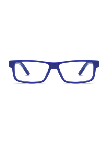 Hezekiah Glasses Rectangle Eyeglasses - Blue