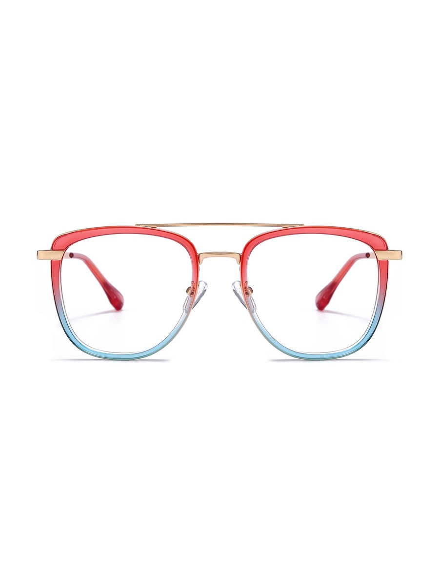 Jayce Glasses Aviator Eyeglasses - Red-Blue