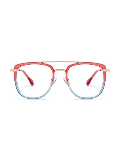 Jayce Glasses Aviator Eyeglasses - Red-Blue
