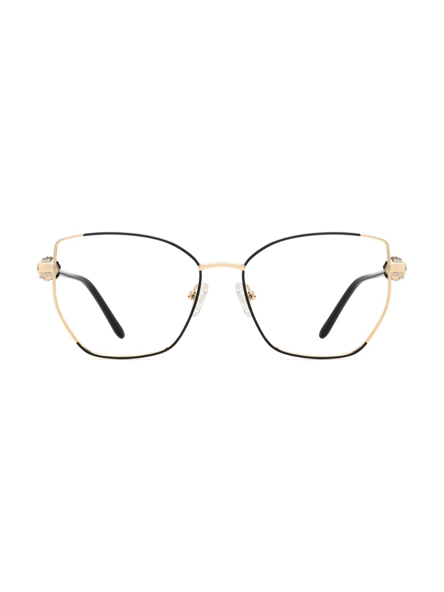 Jaylin Glasses Cat-eye Eyeglasses - Gold-Black