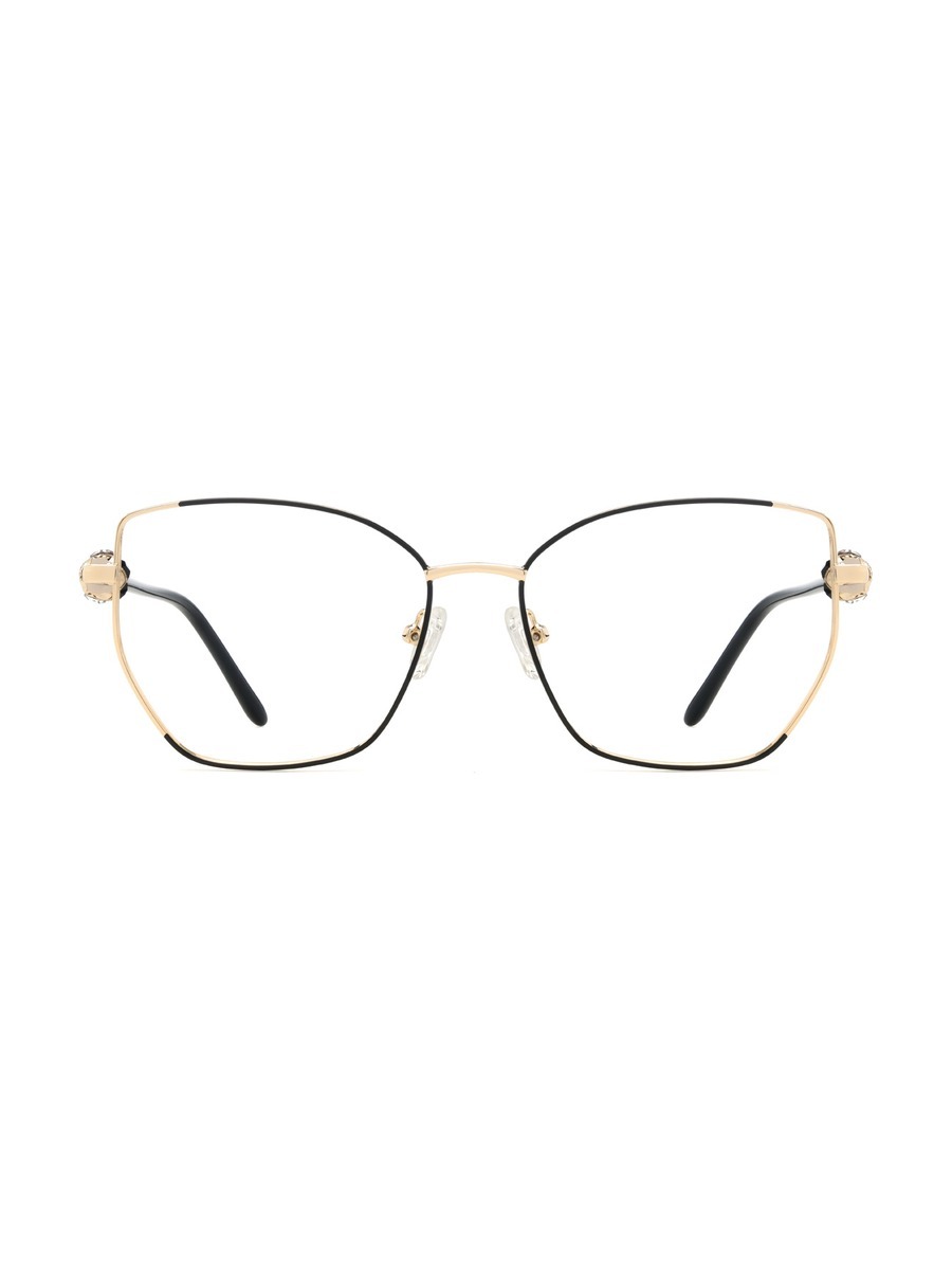 Jaylin Glasses Cat-eye Eyeglasses - Gold-Black
