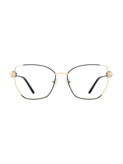 Jaylin Glasses Cat-eye Eyeglasses - Gold-Black