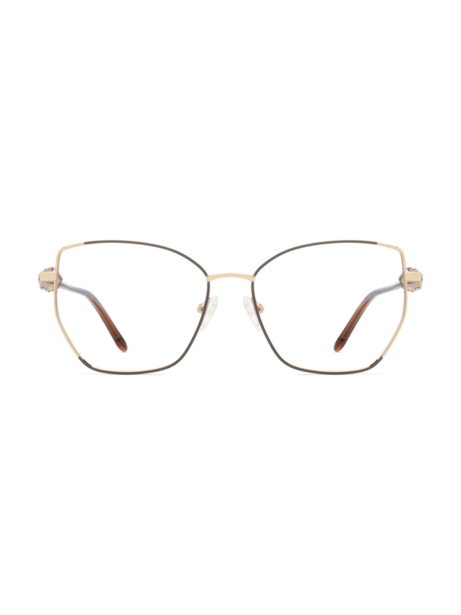 Jaylin Glasses Cat-eye Eyeglasses - Gold-Brown