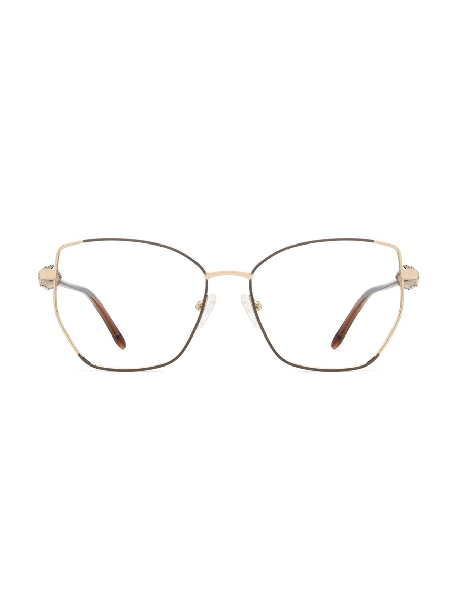Jaylin Glasses Cat-eye Eyeglasses - Gold-Brown