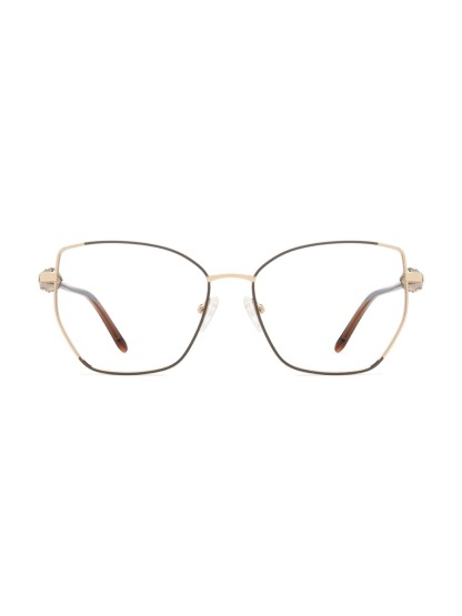 Jaylin Glasses Cat-eye Eyeglasses - Gold-Brown