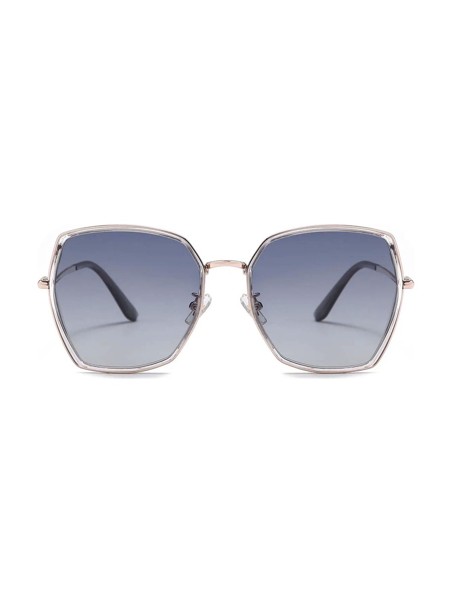 Kathi Glasses Square Sunglasses - Clear/Gradual-Grey