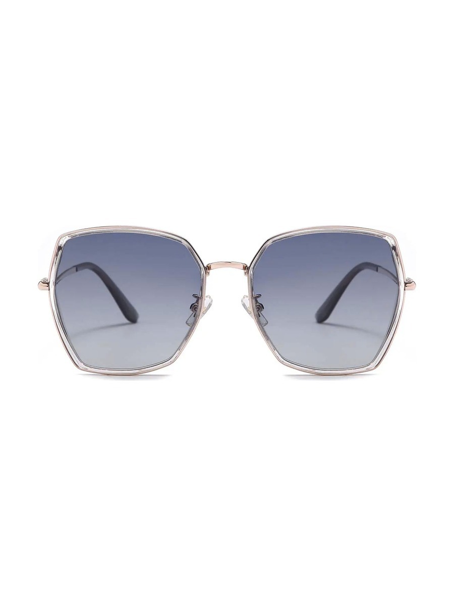 Kathi Glasses Square Sunglasses - Clear/Gradual-Grey
