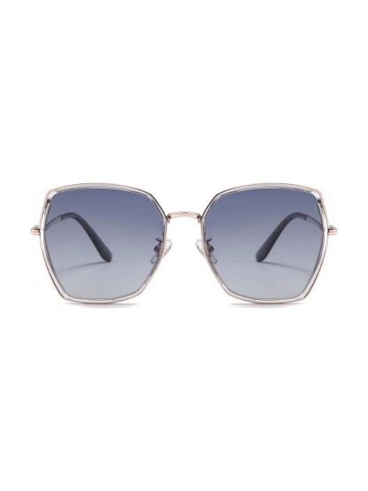 Kathi Glasses Square Sunglasses - Clear/Gradual-Grey