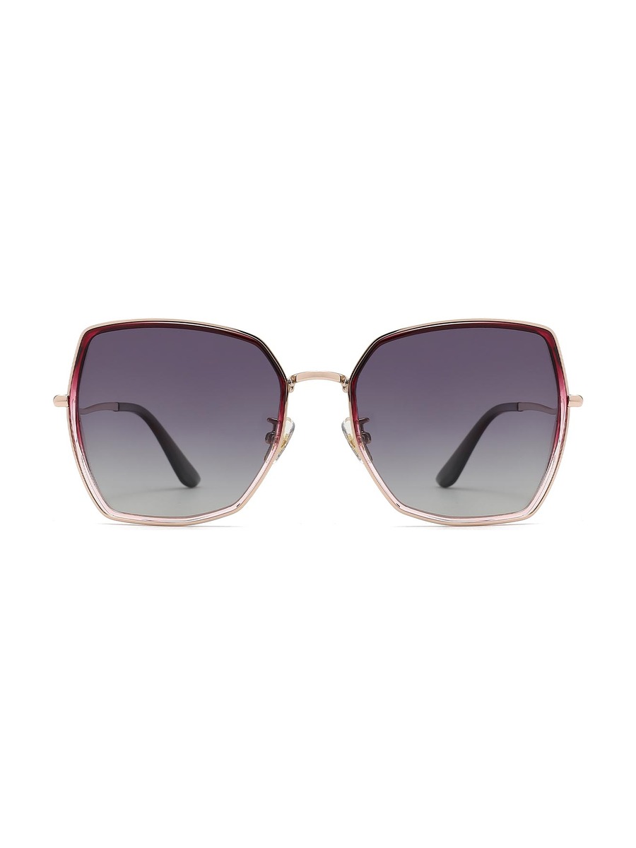 Kathi Glasses Square Sunglasses - Gradual-Red/Gradual-Grey