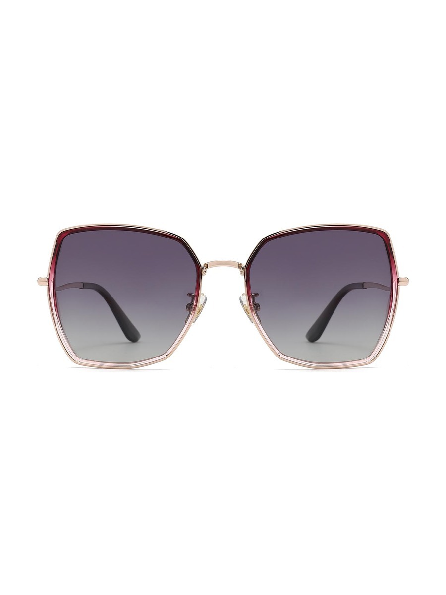 Kathi Glasses Square Sunglasses - Gradual-Red/Gradual-Grey