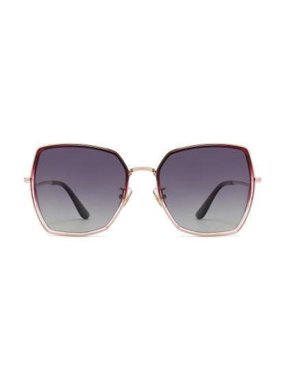 Kathi Glasses Square Sunglasses - Gradual-Red/Gradual-Grey