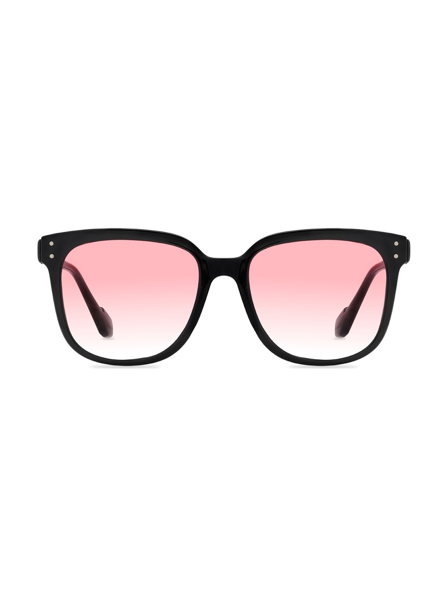 Krue Glasses Square Sunglasses - Black/Gradual-Red