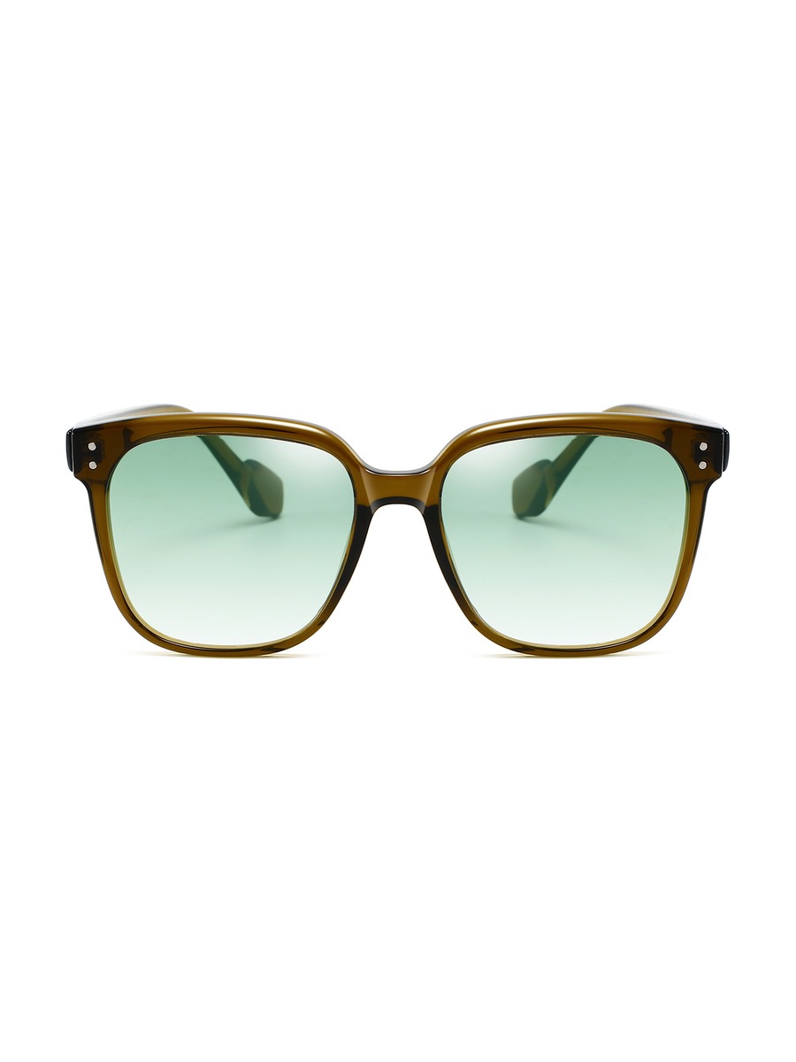 Krue Glasses Square Sunglasses - Brown/Gradual-Green