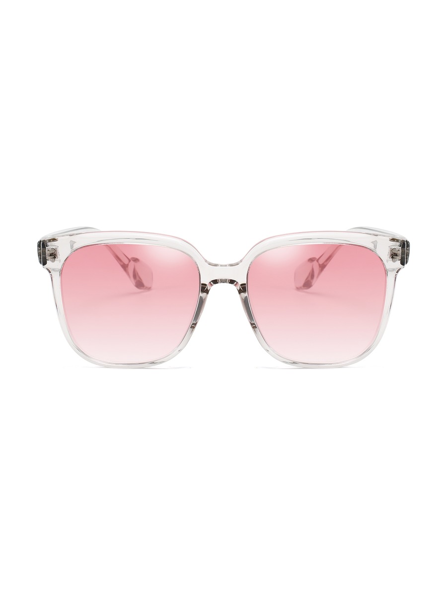 Krue Glasses Square Sunglasses - Clear/Gradual-Pink