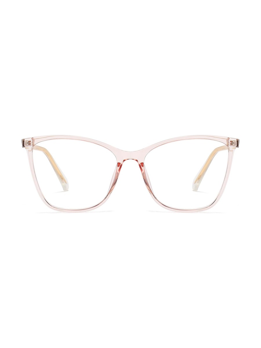 Ligeia Glasses Rectangle Eyeglasses - Light-Pink