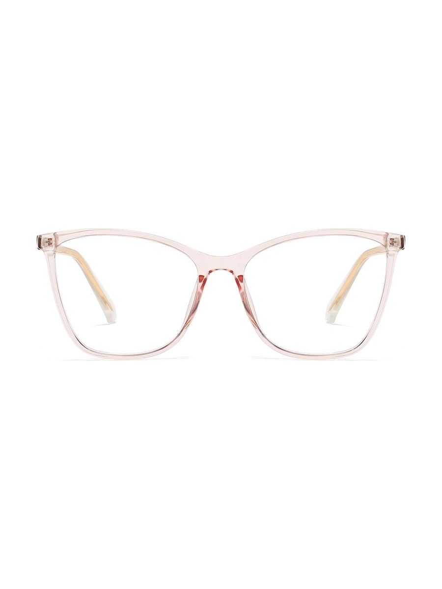 Ligeia Glasses Rectangle Eyeglasses - Light-Pink