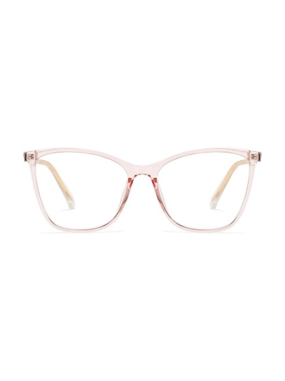 Ligeia Glasses Rectangle Eyeglasses - Light-Pink