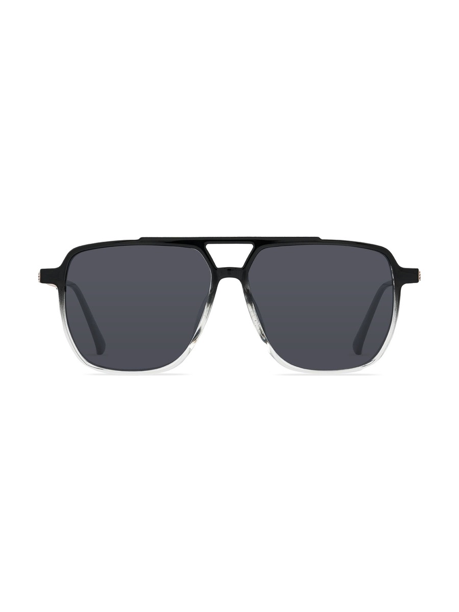 Manolo Glasses Aviator Sunglasses - Black-Clear/Grey