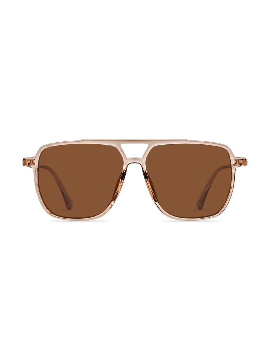 Manolo Glasses Aviator Sunglasses - Champagne/Brown