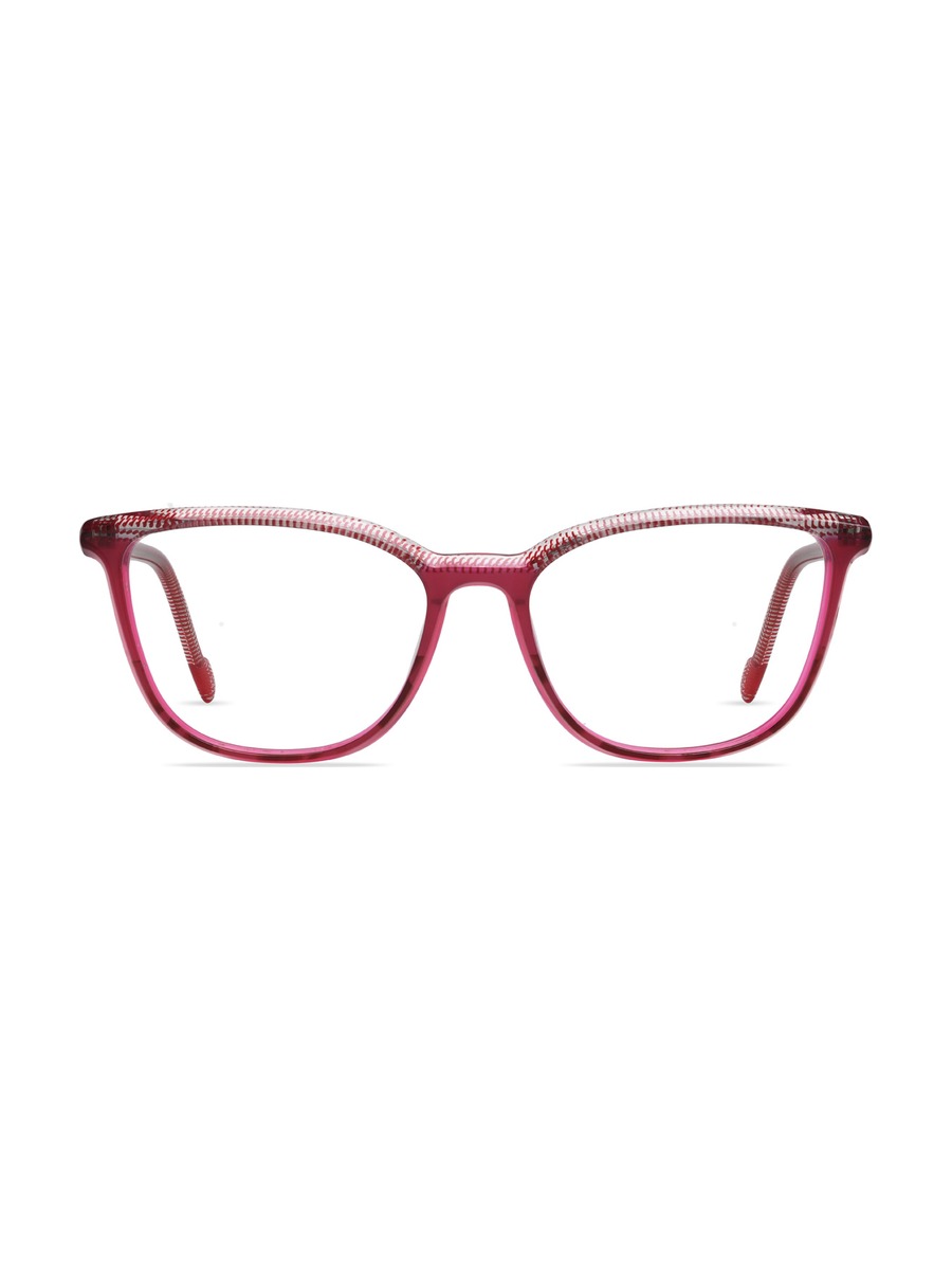 Miller Glasses Rectangle Eyeglasses - Red