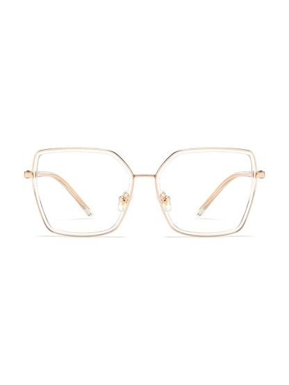Minda Glasses Square Eyeglasses - Gold-Clear