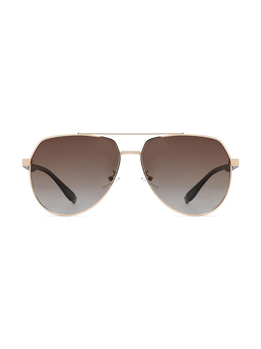 Mortimer Glasses Aviator Sunglasses - Gold/Gradual-Brown