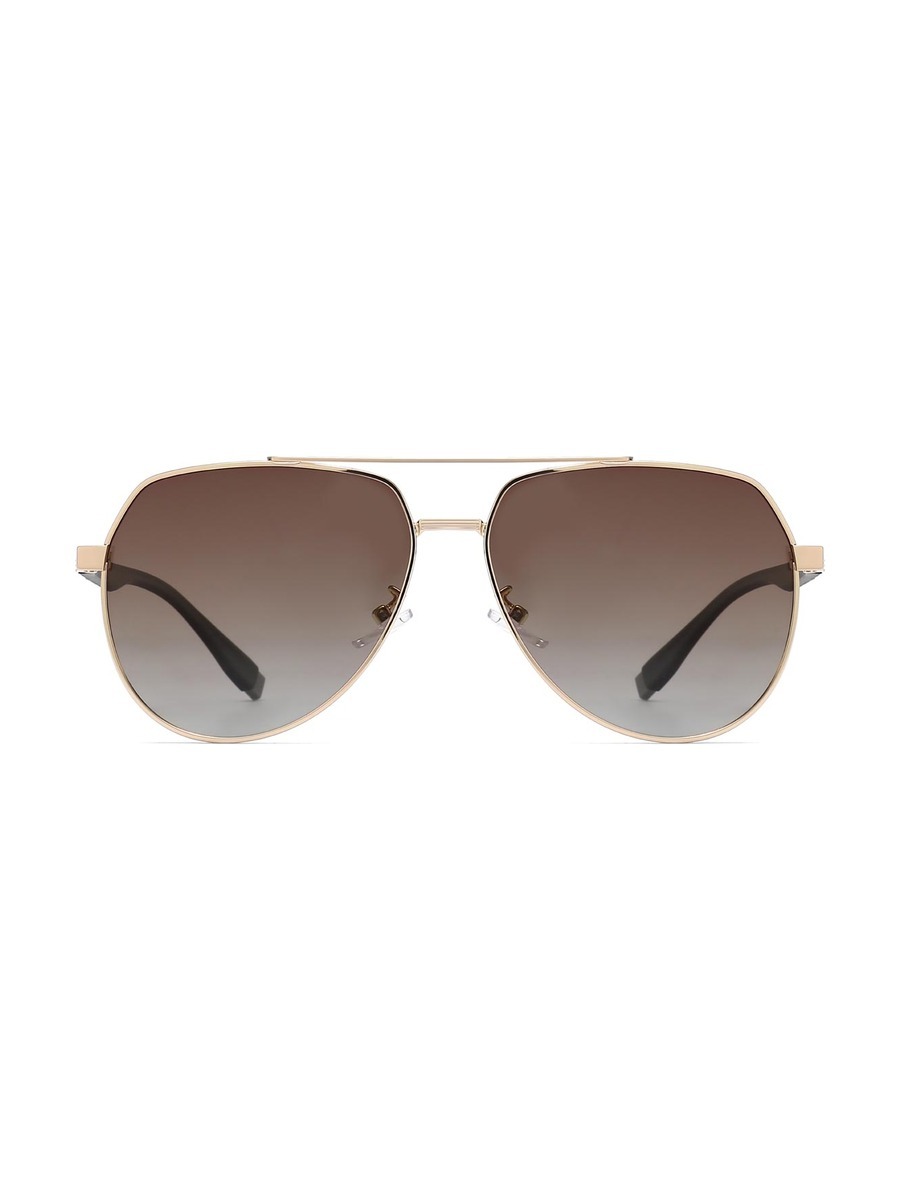 Mortimer Glasses Aviator Sunglasses - Gold/Gradual-Brown