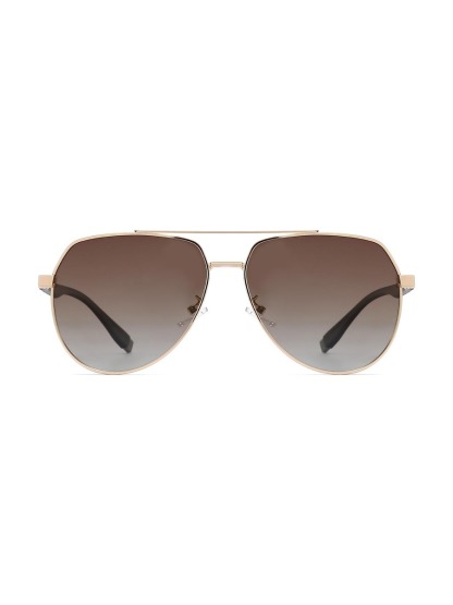 Mortimer Glasses Aviator Sunglasses - Gold/Gradual-Brown