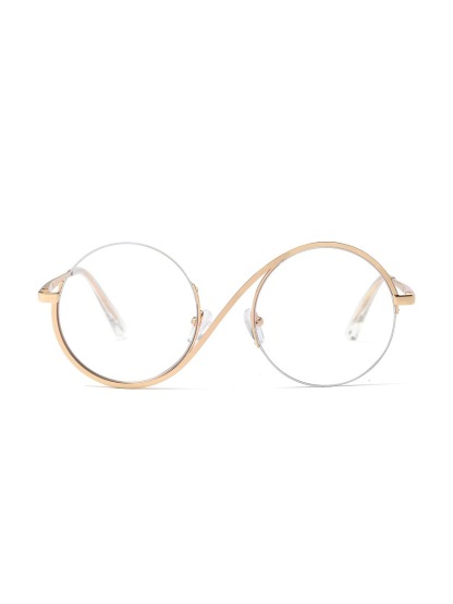 Nevaeh Glasses Round Eyeglasses - Gold