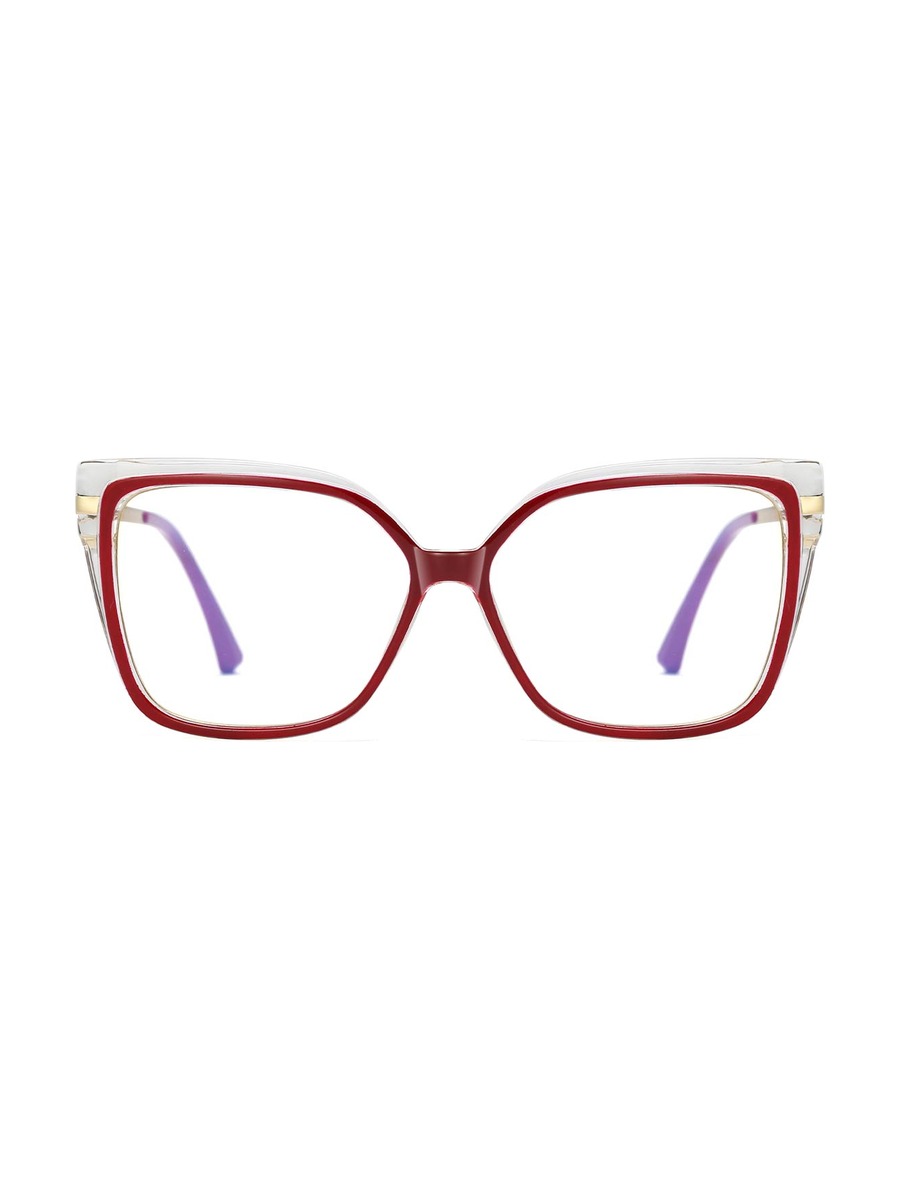 Sarah Glasses Square Eyeglasses - Clear-Wine