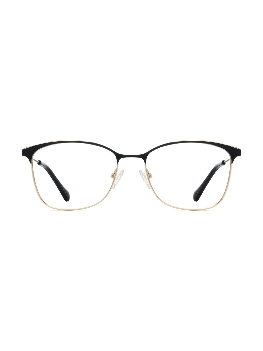 Shaikha Glasses Rectangle Eyeglasses - Gold-Black