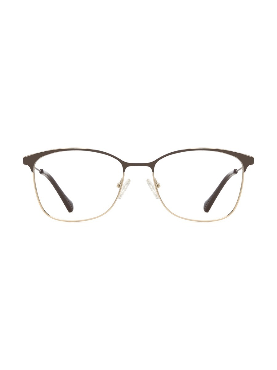 Shaikha Glasses Rectangle Eyeglasses - Gold-Brown