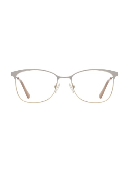 Shaikha Glasses Rectangle Eyeglasses - Gold-Grey