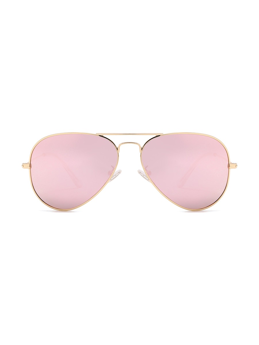 Skylah Glasses Aviator Sunglasses - Gold/Pink