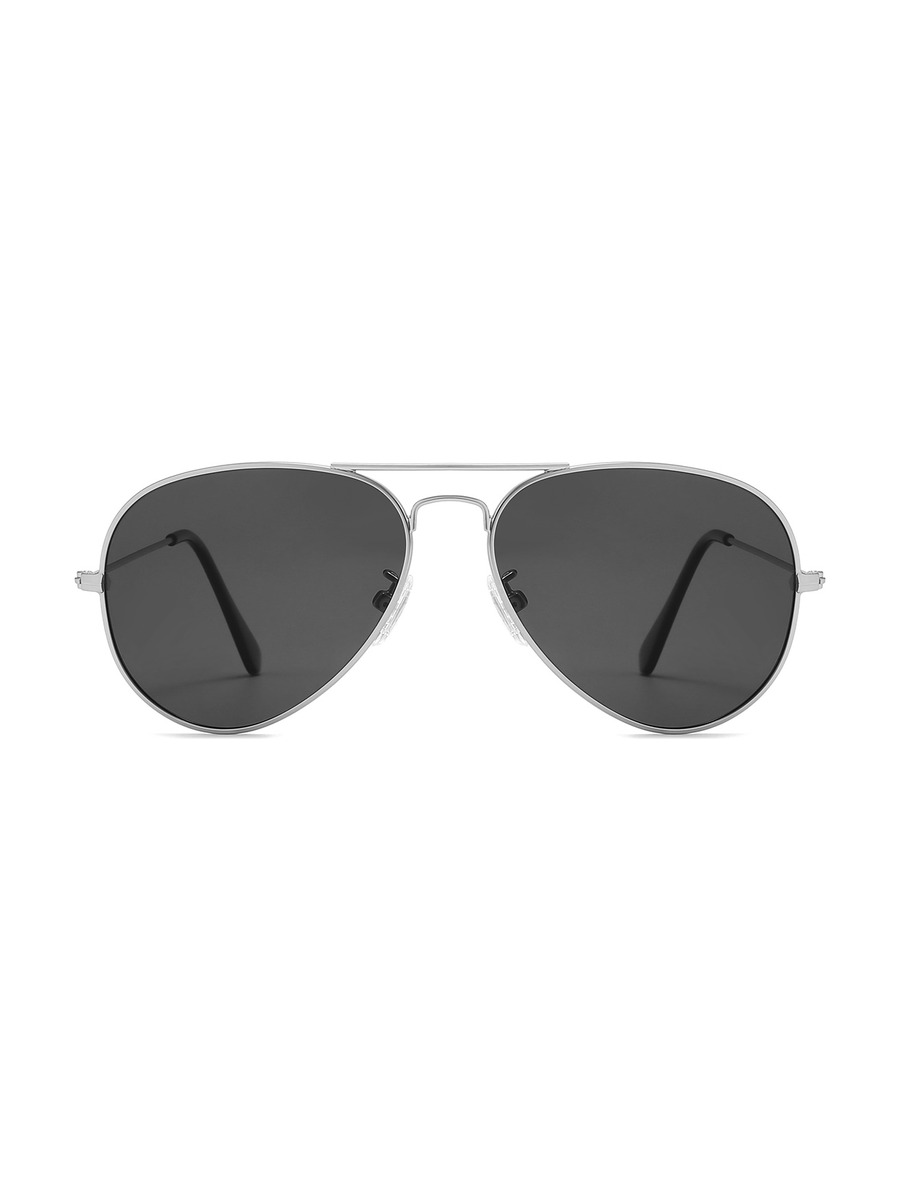 Skylah Glasses Aviator Sunglasses - Silver/Grey