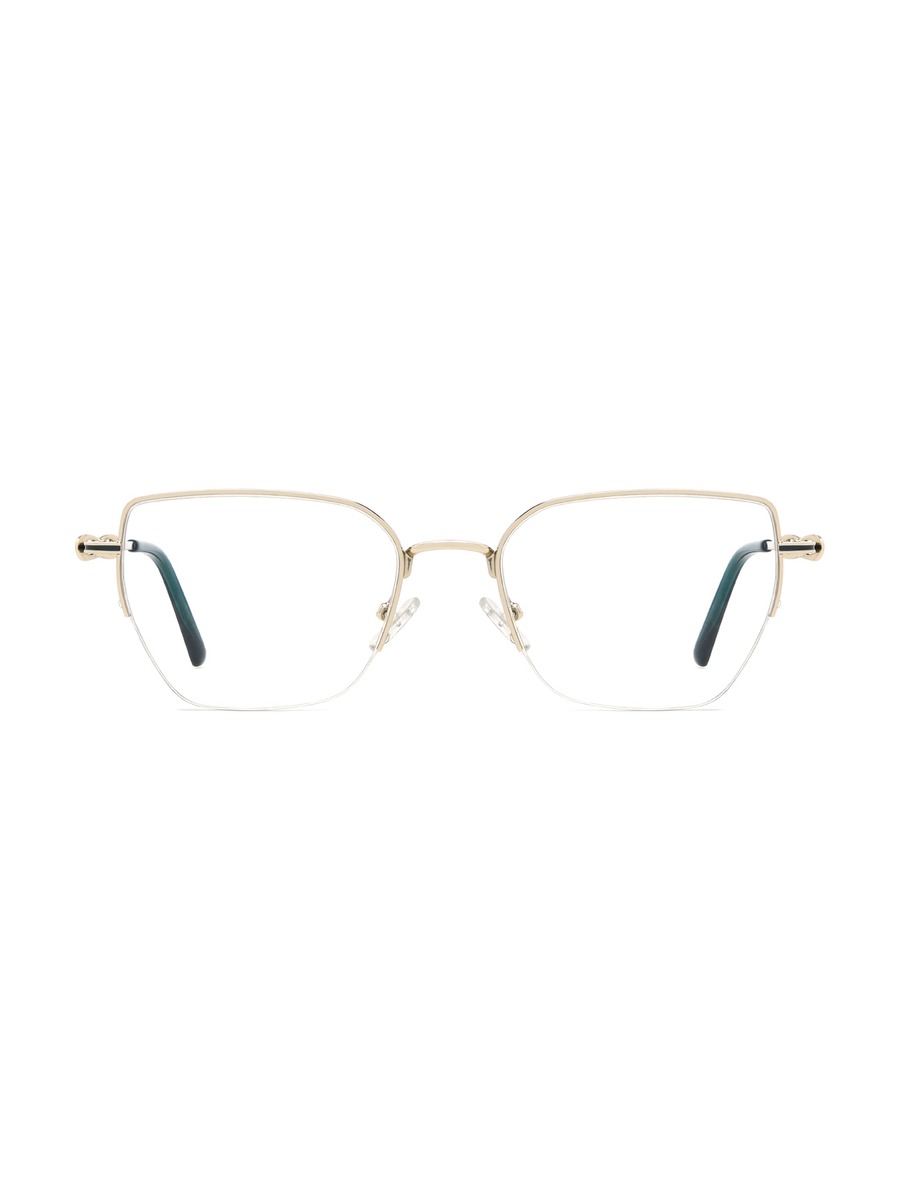 Yazan Glasses Rectangle Eyeglasses - Gold-Green